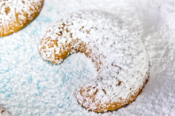 Close-up of delicious vanillekipferl — Stock Photo, Image