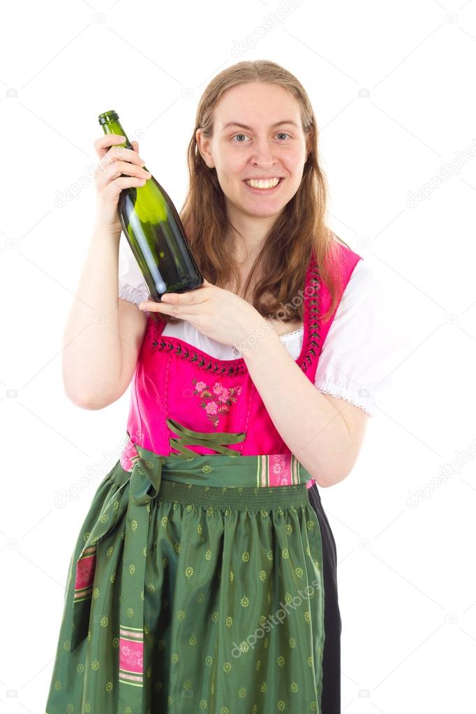 Younger woman presenting new wine