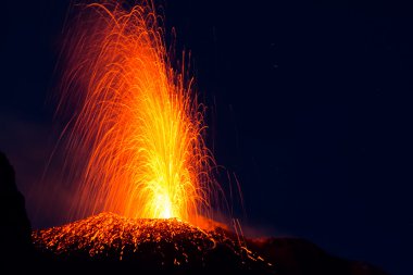 Stromboli eruption clipart