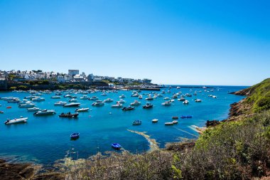 Le Conquet, a typical harbor on Brittany coast, France