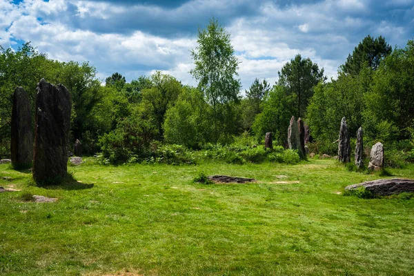 The clearing in the forest of Monteneuf and its menhirs