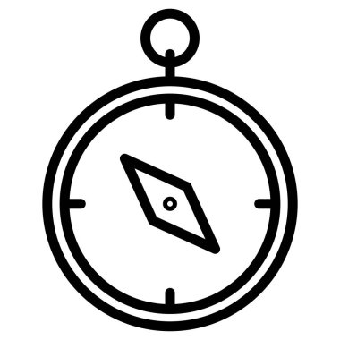 Kolayca düzenleyebilen ve düzenleyebilen Pusula İzole Vektör simgesi