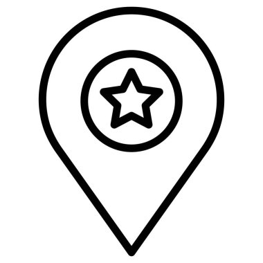 En sevilen konum izole edilmiş Vektör simgesi kolayca düzenlenebilir ya da değiştirilebilir