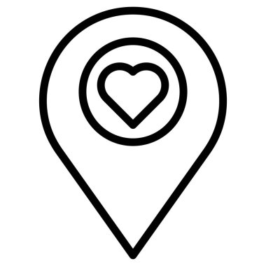 En sevilen konum izole edilmiş Vektör simgesi kolayca düzenlenebilir ya da değiştirilebilir