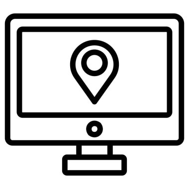 Hedef konum izole Vektör simgesi kolayca düzenleyebilir veya değiştirebilir