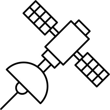 Kolayca düzenleyebilen ya da düzenleyebilen Uydu İzole Vektör simgesi