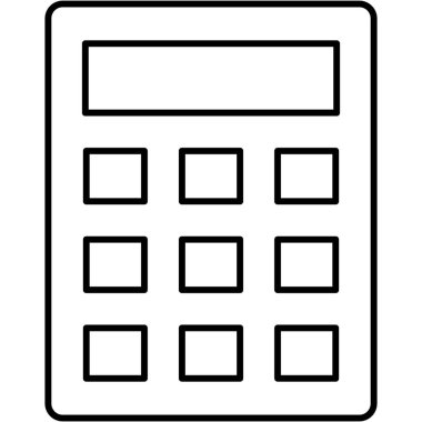 Kolayca değiştirebilen ya da düzenleyebilen hesap makinesi izole edilmiş Vektör simgesi