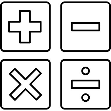 Kolayca değiştirebilen ya da düzenleyebilen hesap makinesi izole edilmiş Vektör simgesi