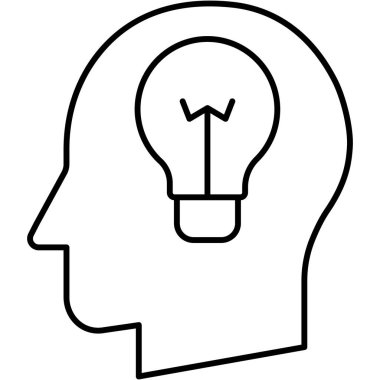 Kolayca değiştirebilen veya düzenleyebilen beyin fikri izole edilmiş Vektör simgesi