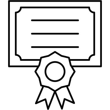 Kolayca düzenleyebilen veya düzenleyebilen Sertifika İzole Vektör simgesi