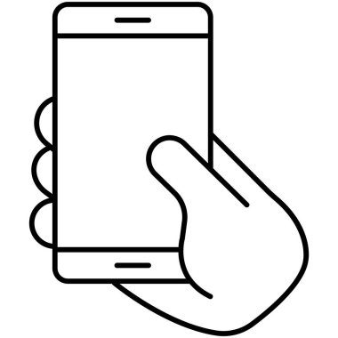 Cep telefonu izole edilmiş vektör simgesi kolayca değiştirilebilir ya da düzenlenebilir