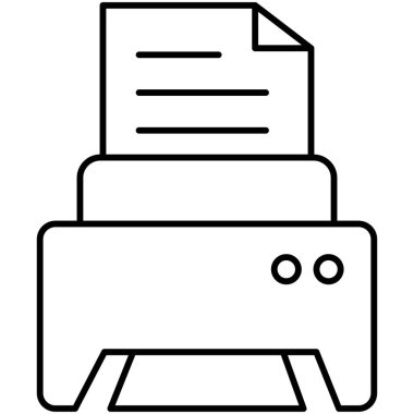 Kolayca değiştirebilen ya da düzenleyebilen izole edilmiş vektör simgesini yazdır