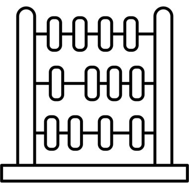 Abaküs izole edilmiş Vektör simgesi kolayca düzenleyebilir ya da değiştirebilir