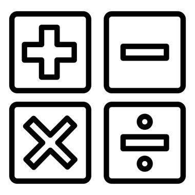 Kolayca değiştirebilen ya da düzenleyebilen hesap makinesi izole edilmiş Vektör simgesi