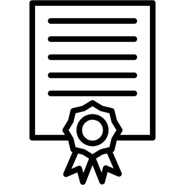 Kolayca düzenleyebilen veya düzenleyebilen Sertifika İzole Vektör simgesi