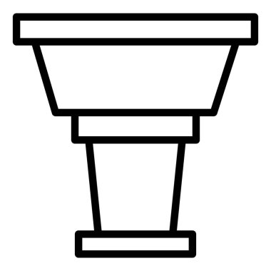 Kolayca değiştirebilen ya da düzenleyebilen podyum izole edilmiş Vektör simgesi