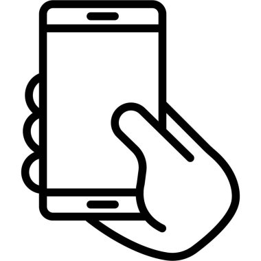 Cep telefonu izole edilmiş vektör simgesi kolayca değiştirilebilir ya da düzenlenebilir