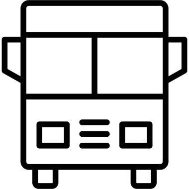 Okul Otobüsü izole edilmiş Vektör simgesi kolayca düzenleyebilir ya da değiştirebilir