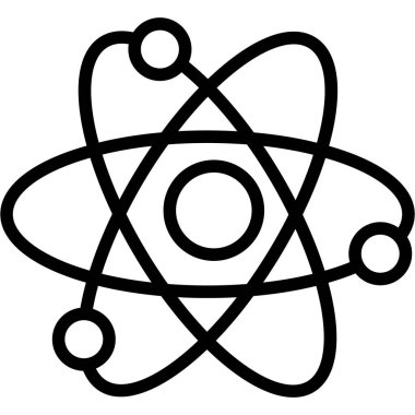 Kolayca değiştirebilen ya da düzenleyebilen Atom İzole Vektör simgesi