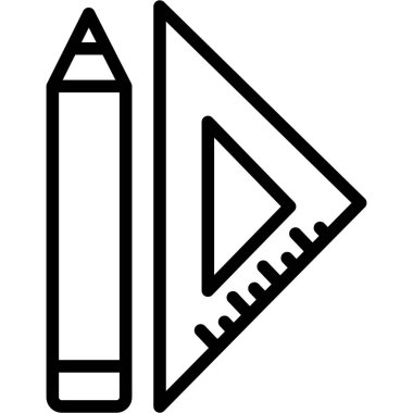  Geometri Araçları Kolayca düzenleyebilen ve değiştirebilen izole edilmiş Vektör simgesi