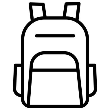 Okul Çantası İzole Vektör simgesi Kolayca düzenleyebilen veya değiştirebilen