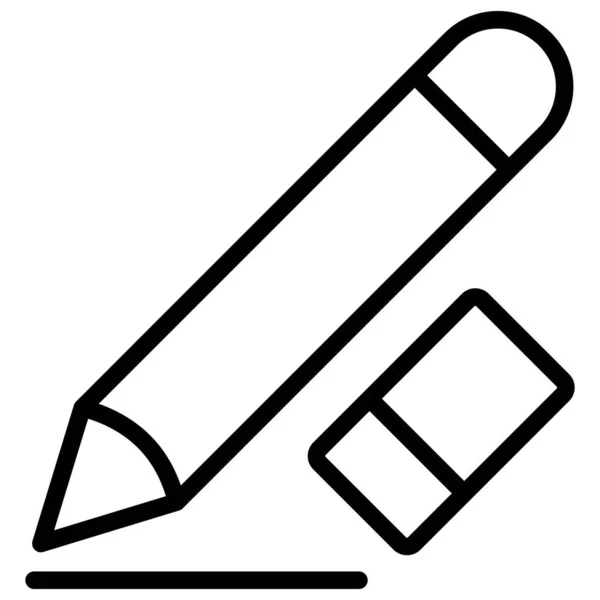 Ołówek Isolated Vector Ikona Które Mogą Łatwo Modyfikować Lub Edytować — Wektor stockowy