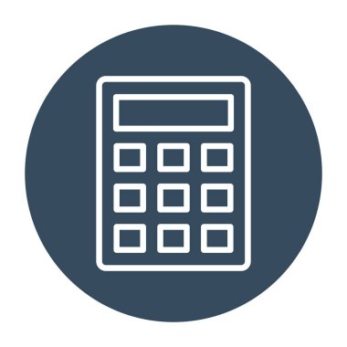 Kolayca değiştirebilen ya da düzenleyebilen hesap makinesi izole edilmiş Vektör simgesi