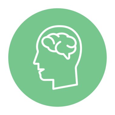 İnsan Beyni İzole Edilmiş Vektör simgesi Kolayca değiştirilebilir veya düzenlenebilir