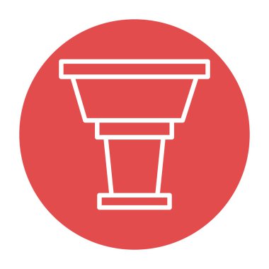 Kolayca değiştirebilen ya da düzenleyebilen podyum izole edilmiş Vektör simgesi