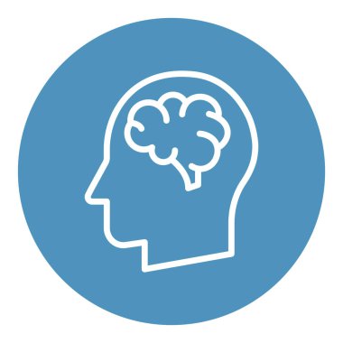 İnsan Beyni İzole Edilmiş Vektör simgesi Kolayca değiştirilebilir veya düzenlenebilir