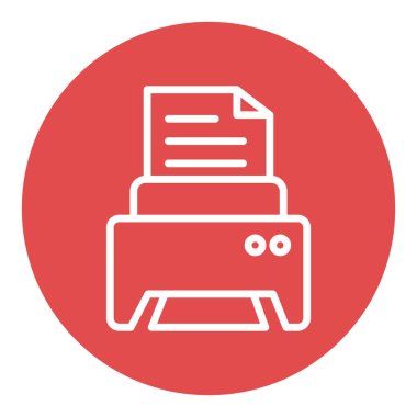 Kolayca değiştirebilen ya da düzenleyebilen izole edilmiş vektör simgesini yazdır