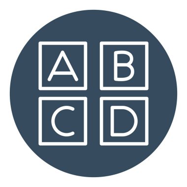 Kolayca düzenleyebilen ve düzenleyebilen izole edilmiş vektör simgesi alfabesi