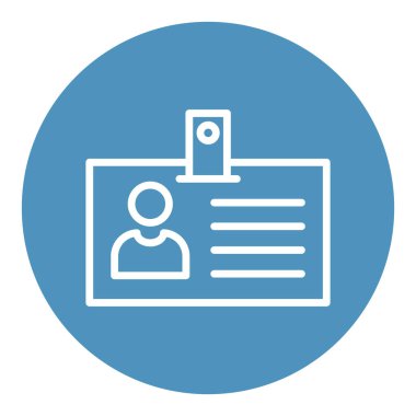 Kolayca düzenleyebilen veya düzenleyebilen Kimlik Kartı İzole Vektör simgesi