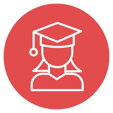 Çevrimiçi Mezuniyet Oluşturulmuş Vektör simgesini kolaylıkla düzenleyebilen ya da değiştirebilen