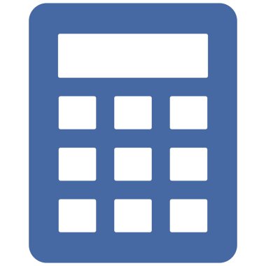 Kolayca değiştirebilen ya da düzenleyebilen hesap makinesi izole edilmiş Vektör simgesi