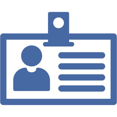 Kolayca düzenleyebilen veya düzenleyebilen Kimlik Kartı İzole Vektör simgesi