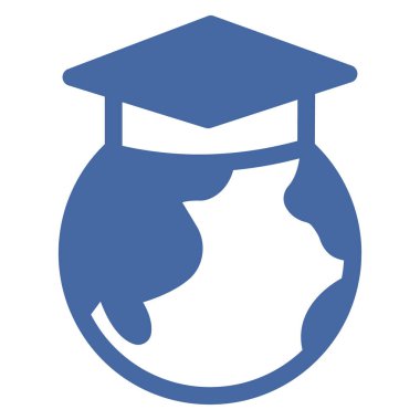 Uluslararası mezuniyet izole edilmiş vektör simgesi kolayca değiştirebilir veya düzenleyebilir