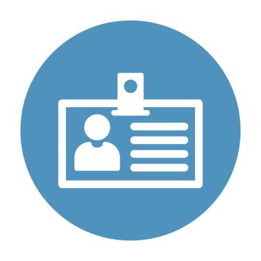 Kolayca düzenleyebilen veya düzenleyebilen Kimlik Kartı İzole Vektör simgesi