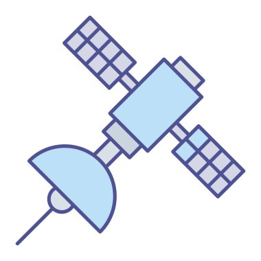 Kolayca düzenleyebilen ya da düzenleyebilen Uydu İzole Vektör simgesi