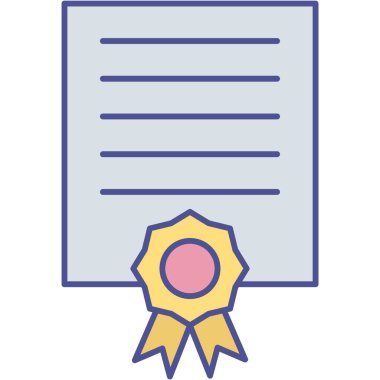 Kolayca düzenleyebilen veya düzenleyebilen Sertifika İzole Vektör simgesi