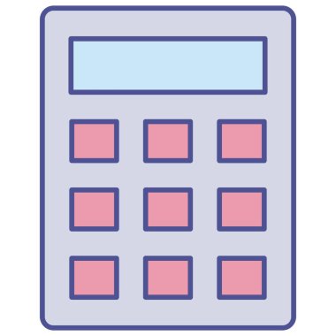 Kolayca değiştirebilen ya da düzenleyebilen hesap makinesi izole edilmiş Vektör simgesi