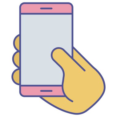 Cep telefonu izole edilmiş vektör simgesi kolayca değiştirilebilir ya da düzenlenebilir