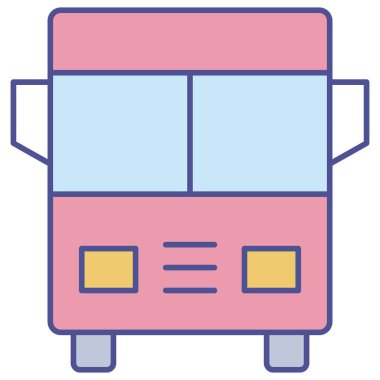 Okul Otobüsü izole edilmiş Vektör simgesi kolayca düzenleyebilir ya da değiştirebilir