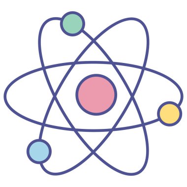 Kolayca değiştirebilen ya da düzenleyebilen Atom İzole Vektör simgesi