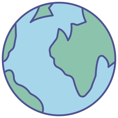 Kolayca değiştirebilen ya da düzenleyebilen Dünya İzole Vektör simgesi