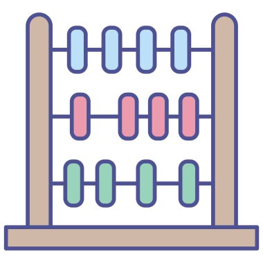Abaküs izole edilmiş Vektör simgesi kolayca düzenleyebilir ya da değiştirebilir