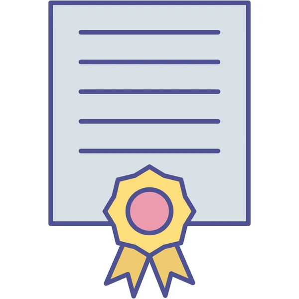 Certificado Icono Vector Aislado Que Puede Modificar Editar Fácilmente — Archivo Imágenes Vectoriales