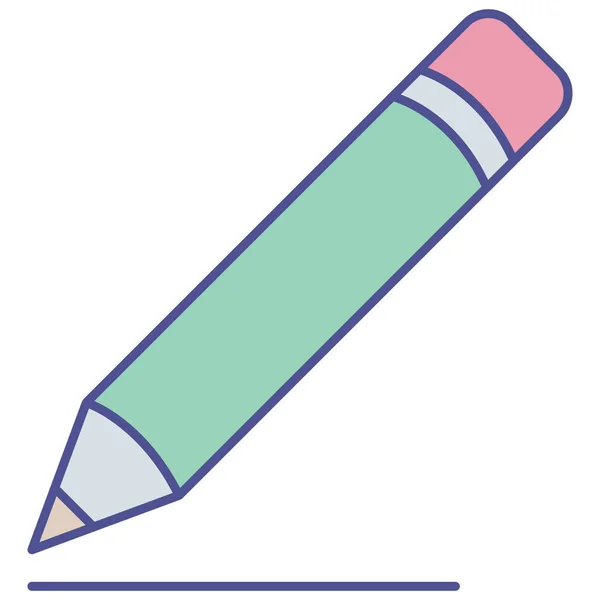 Pictograma Vector Izolat Creion Care Poate Modifica Sau Edita Ușurință — Vector de stoc
