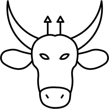 Boğa pazarı izole edilmiş vektör simgesi kolayca değiştirilebilir ya da düzenlenebilir