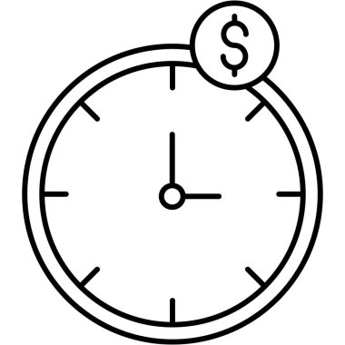 Kolayca düzenleyebilen ve düzenleyebilen Saat İzole Vektör simgesi